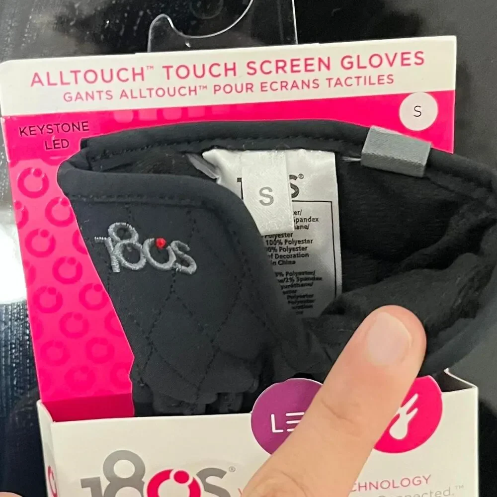 180s Women's Black Gloves